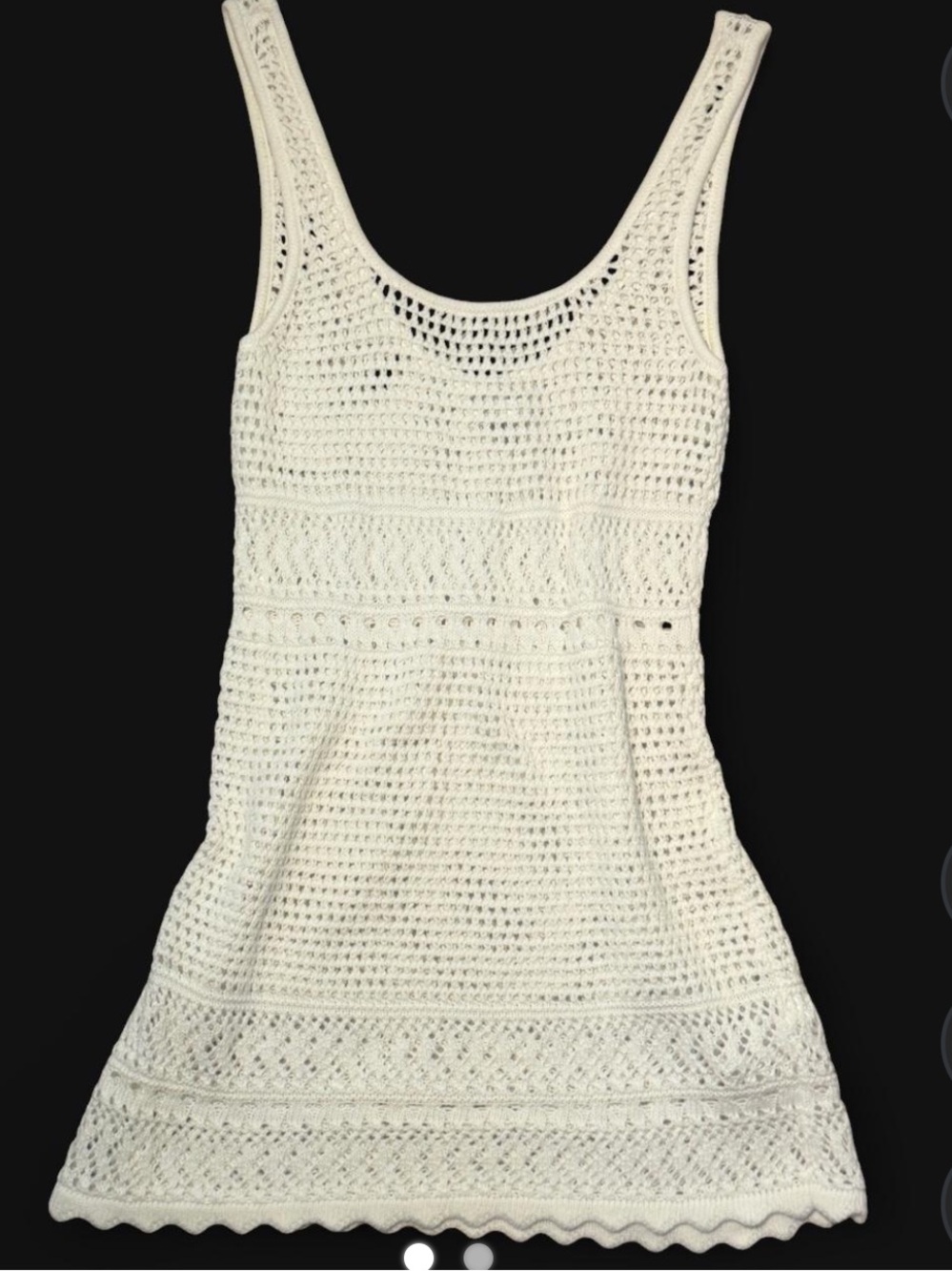 New with tags Hollister Cream Crochet Tank Dress